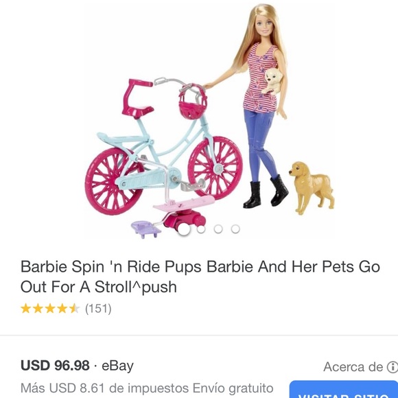 PRICE FIRM BARBIE MATTEL (2013) and bike - Picture 2 of 9